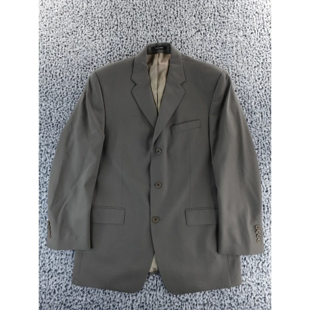 Calvin Klein Mens Modern Fit Charcoal Gray Suit Jacket Blazer Made in Canada 40R